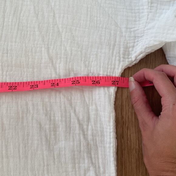 Gigi Moda White Cotton oversized LOVE Tunic Top sz L - Picture 4 of 4